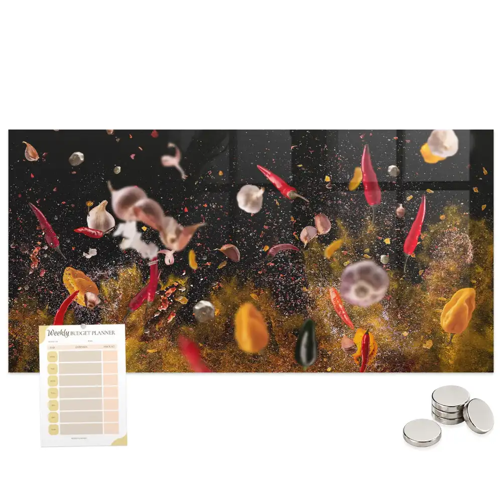 Tableau en verre magnétique La récolte de la terre
