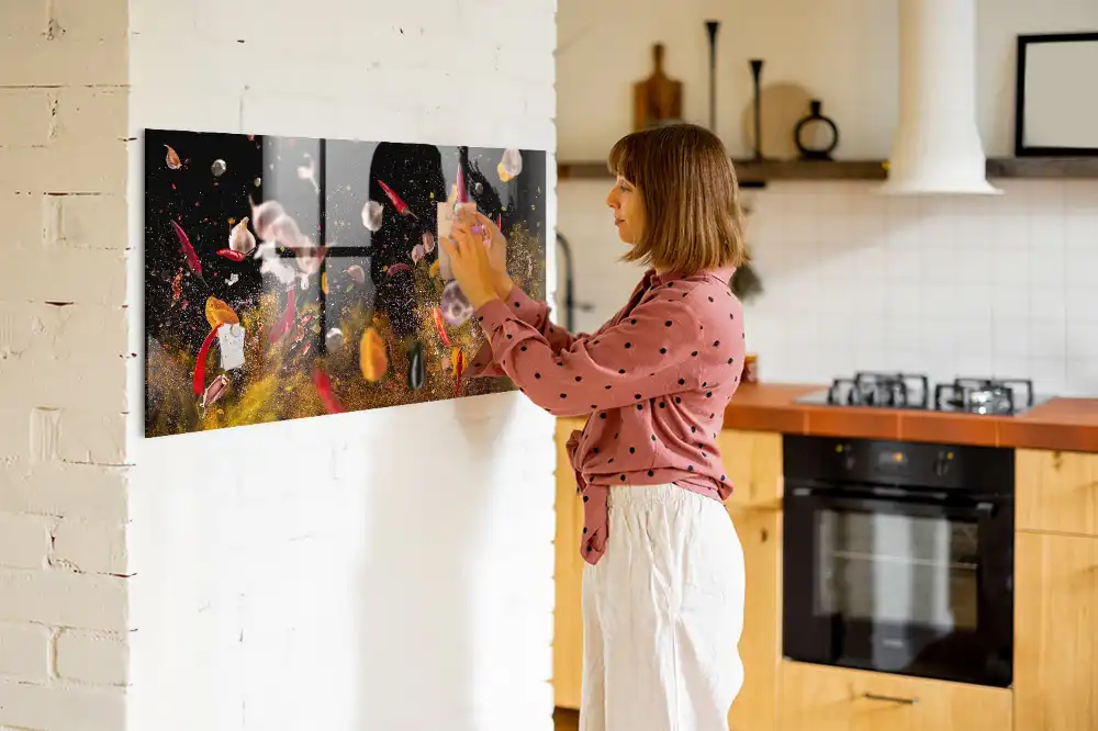 Tableau en verre magnétique La récolte de la terre