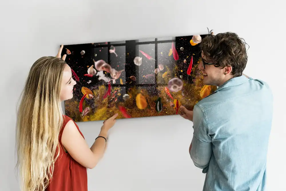 Tableau en verre magnétique La récolte de la terre
