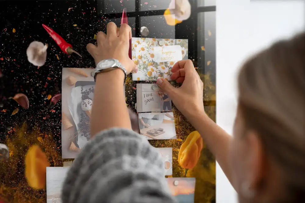 Tableau en verre magnétique La récolte de la terre
