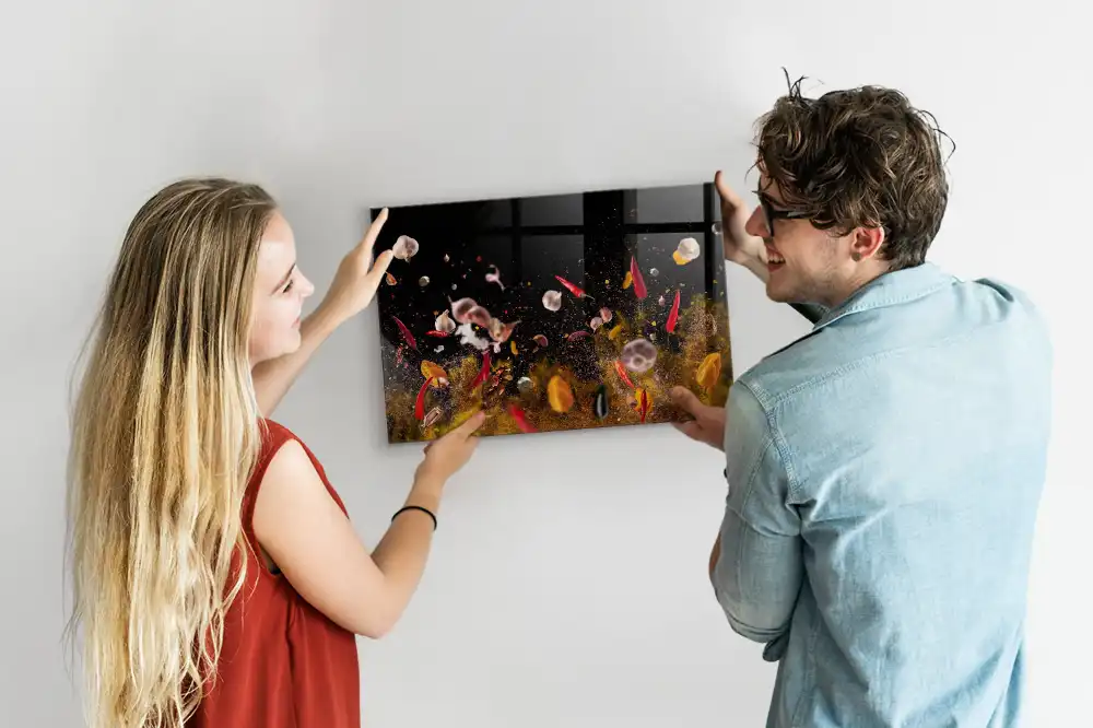 Tableau en verre magnétique La récolte de la terre