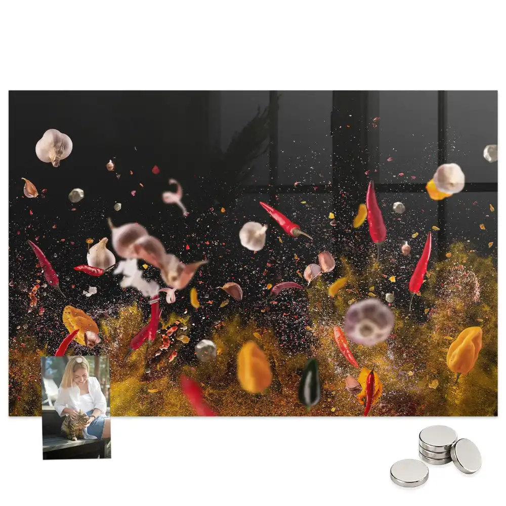 Tableau en verre magnétique La récolte de la terre
