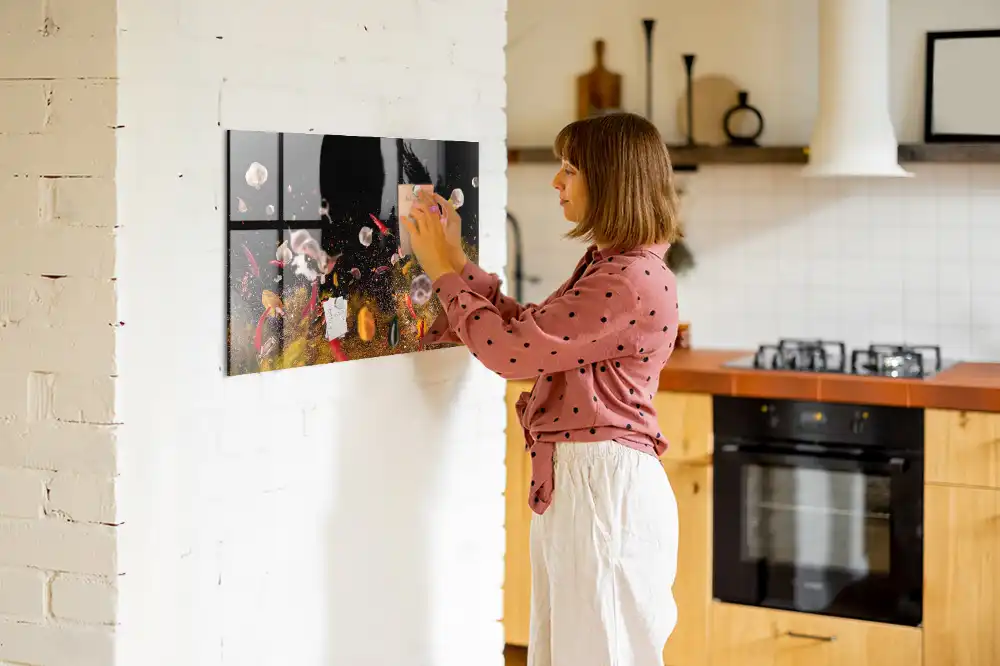 Tableau en verre magnétique La récolte de la terre