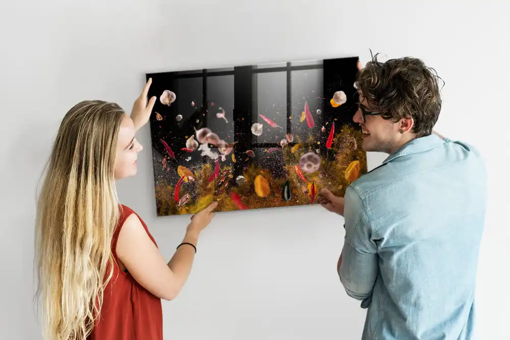 Tableau en verre magnétique La récolte de la terre