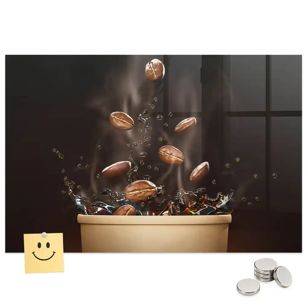 Tableau magnétique en verre infusion à la vapeur