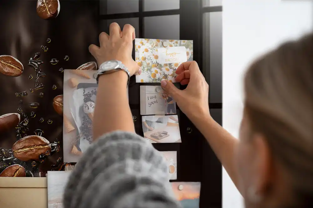 Tableau magnétique en verre infusion à la vapeur