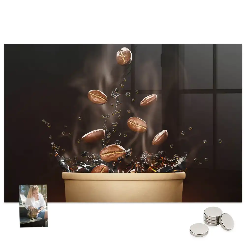 Tableau magnétique en verre infusion à la vapeur