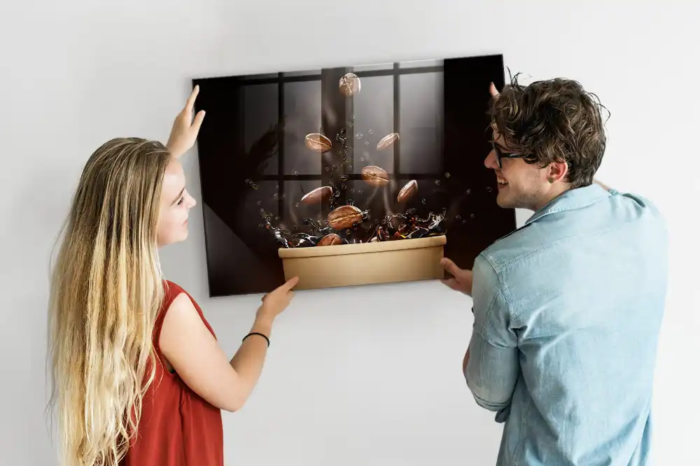 Tableau magnétique en verre infusion à la vapeur