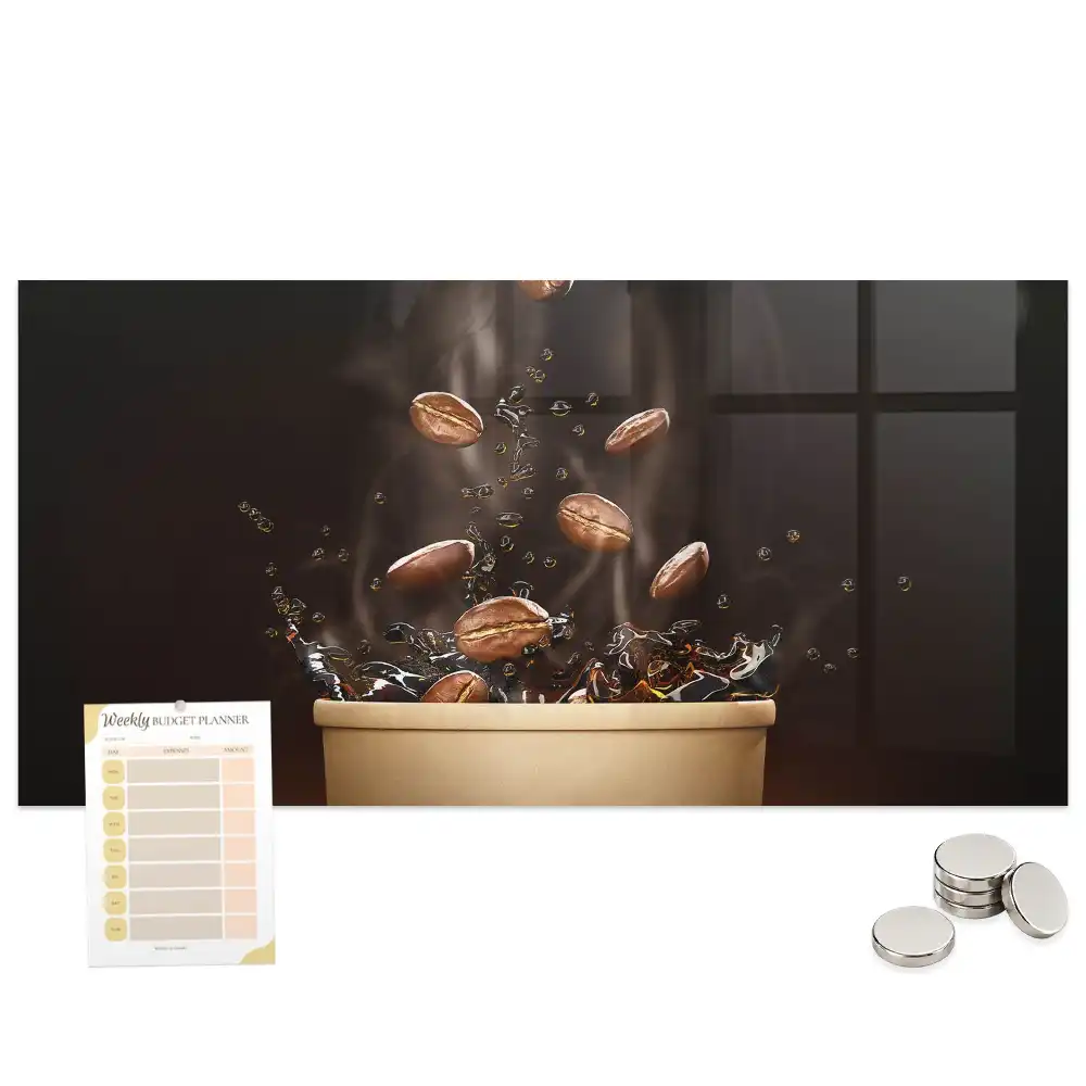 Tableau magnétique en verre infusion à la vapeur