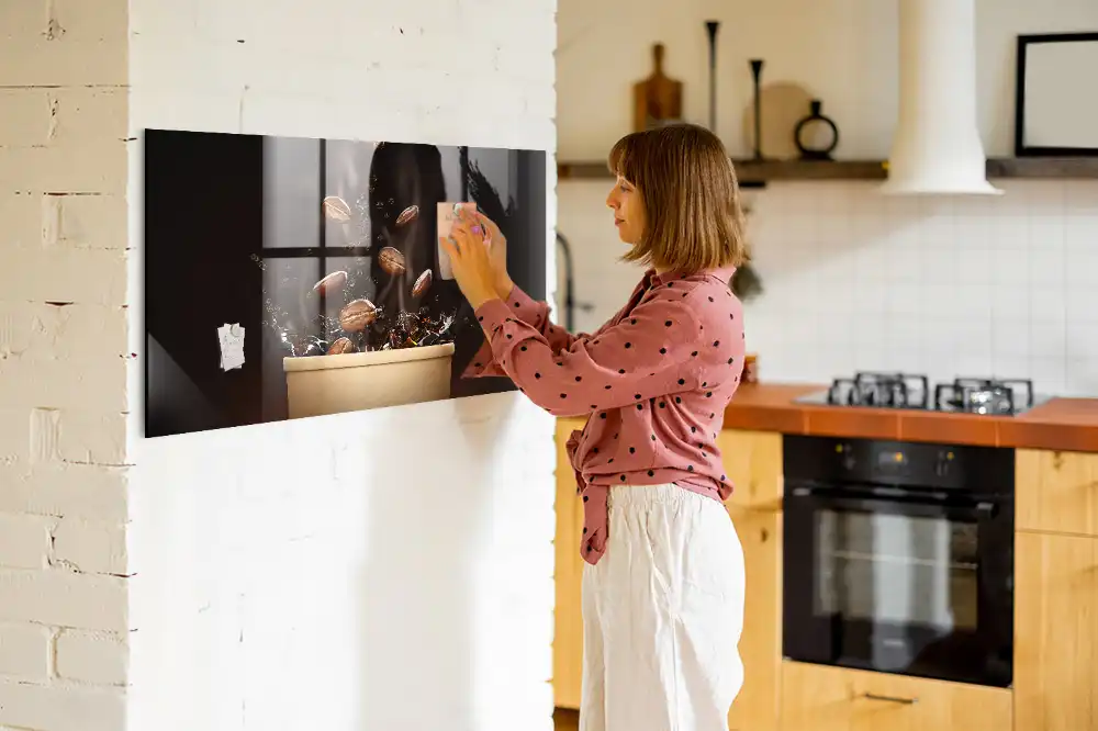 Tableau magnétique en verre infusion à la vapeur