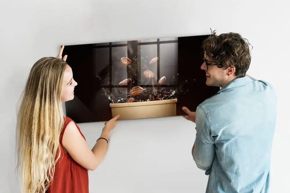 Tableau magnétique en verre infusion à la vapeur