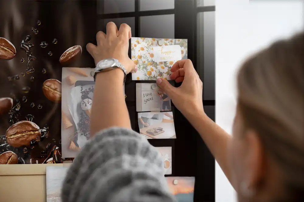 Tableau magnétique en verre infusion à la vapeur