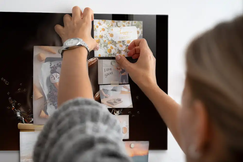 Tableau magnétique en verre infusion à la vapeur