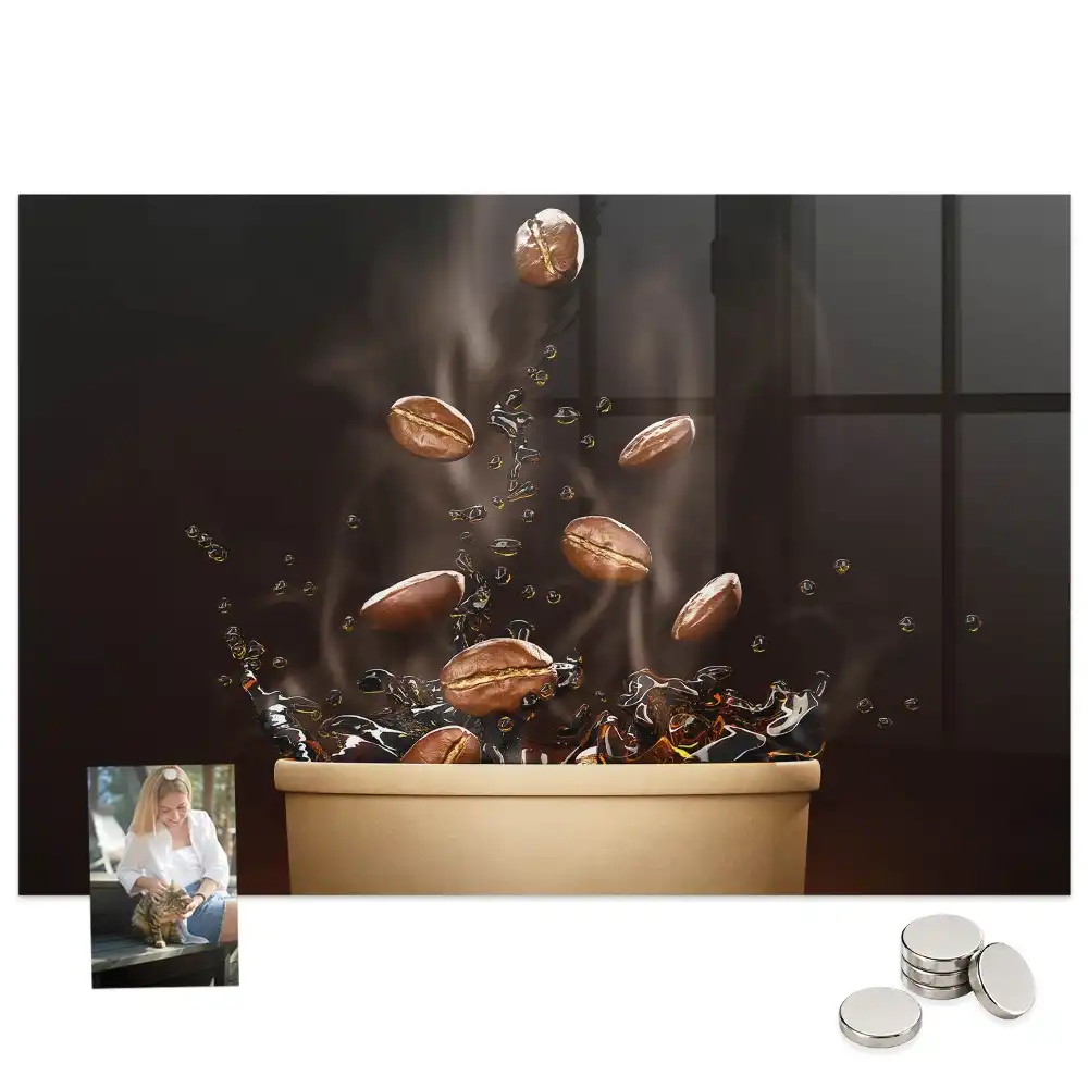 Tableau magnétique en verre infusion à la vapeur