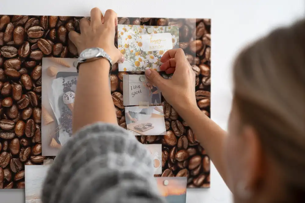 Tableau aimanté décoratif motif graines de café