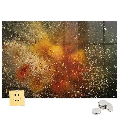 Tableau magnétique décoration abstraction herbes