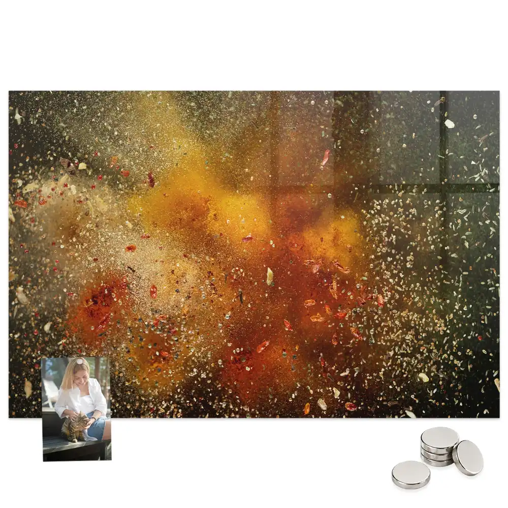 Tableau magnétique décoration abstraction herbes