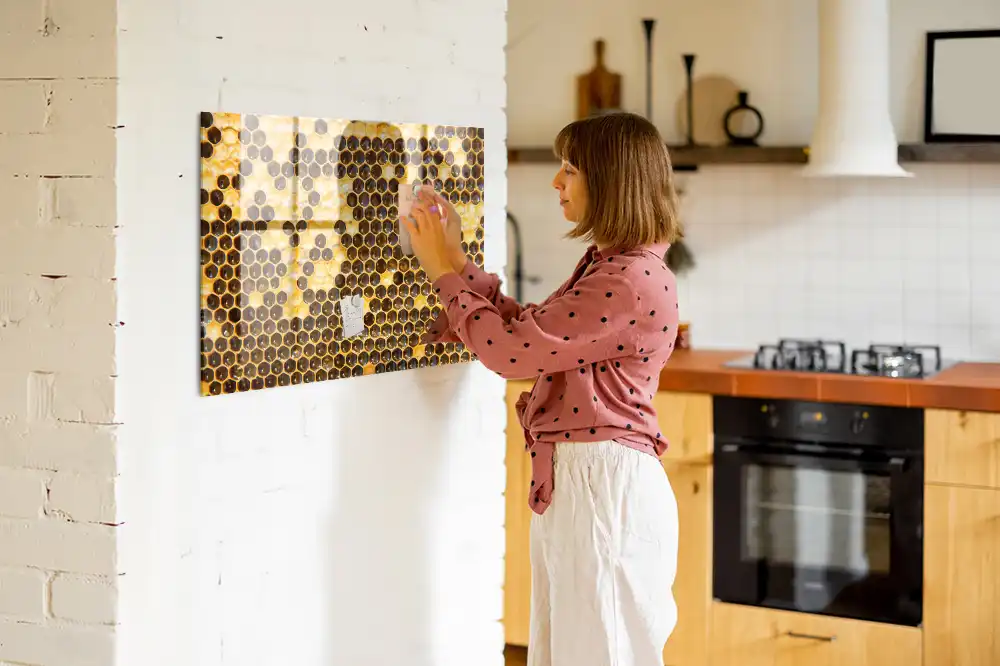 Tableau mural magnétique à la cire d'abeille