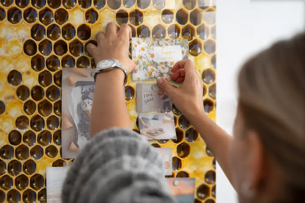 Tableau mural magnétique à la cire d'abeille