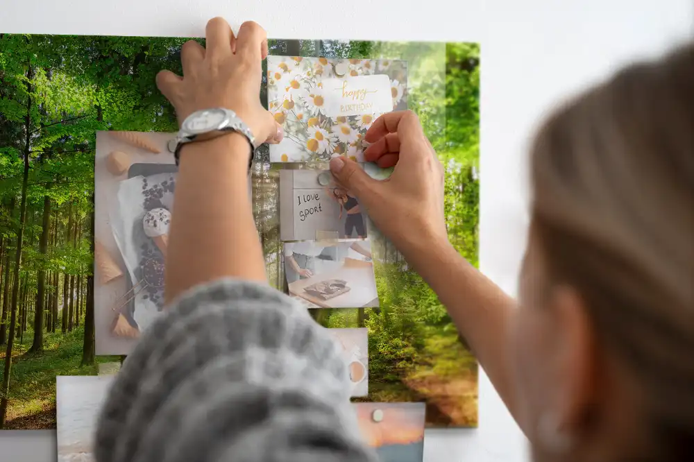 Tableau en verre magnétique Forêt le matin
