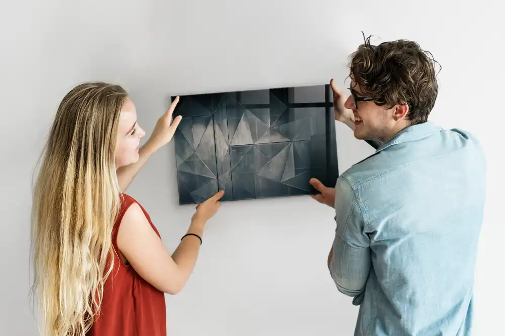 Tableau mural magnétique décoratif en métal