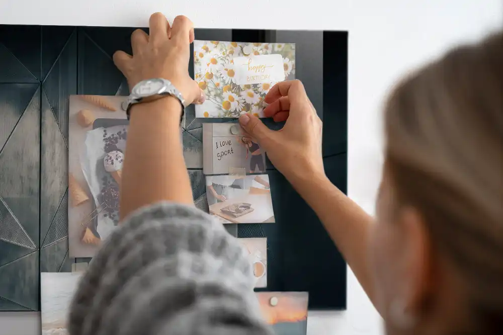 Tableau mural magnétique décoratif en métal