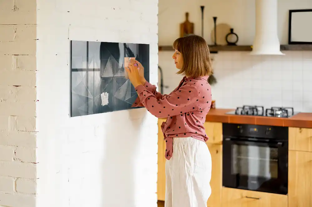 Tableau mural magnétique décoratif en métal