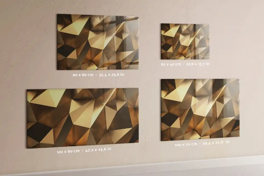 Tableau magnétique abstraction géométrique