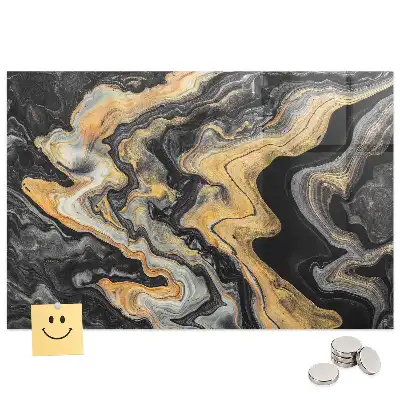 Tableau magnétique effet marbre doré