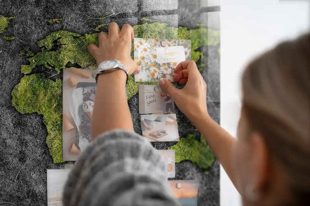Tableau mural magnétique atlas mondial