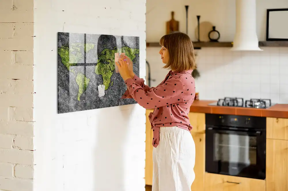 Tableau mural magnétique atlas mondial