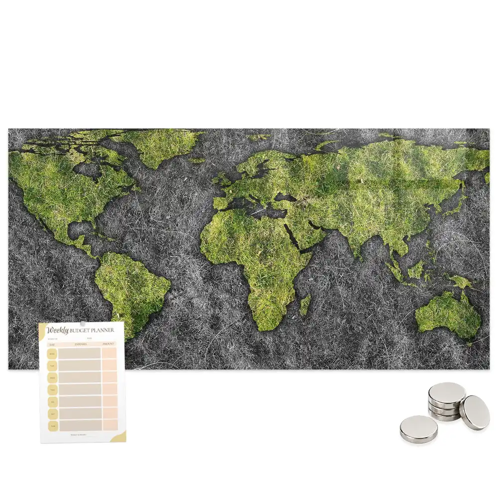 Tableau mural magnétique atlas mondial