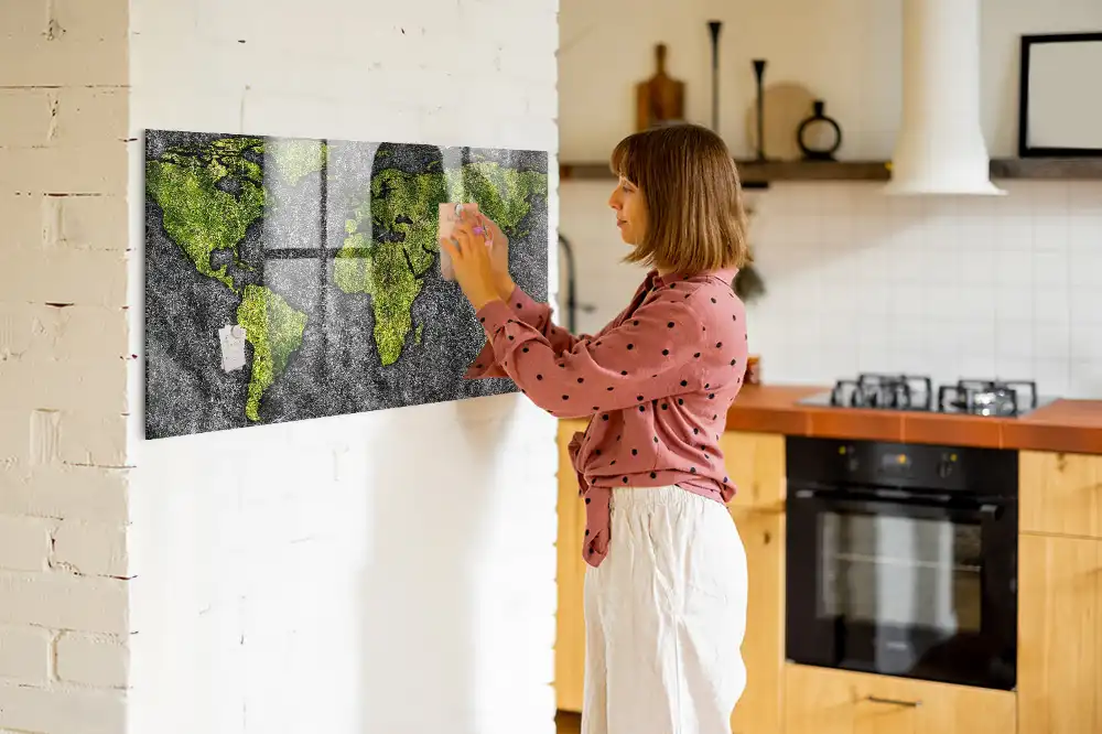 Tableau mural magnétique atlas mondial
