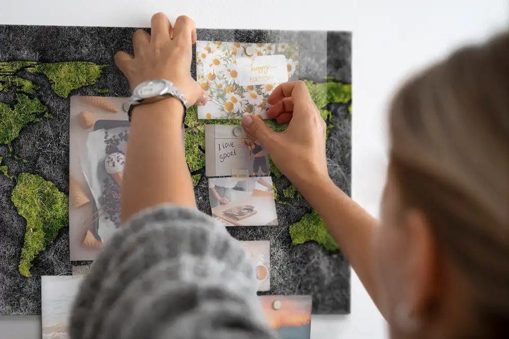Tableau mural magnétique atlas mondial