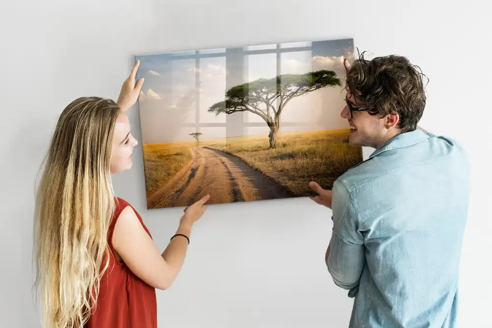 Tableau magnétique motif savane africaine pour magnets