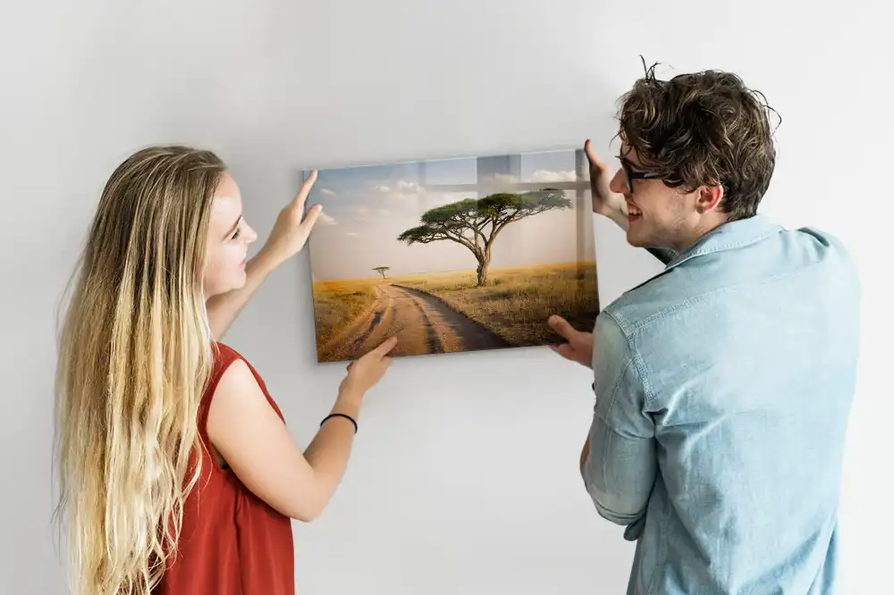 Tableau magnétique motif savane africaine pour magnets