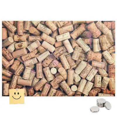Tableau aimanté décoratif pour bouchons de bouteille