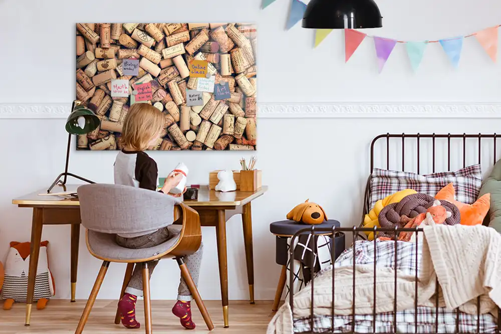 Tableau aimanté décoratif pour bouchons de bouteille