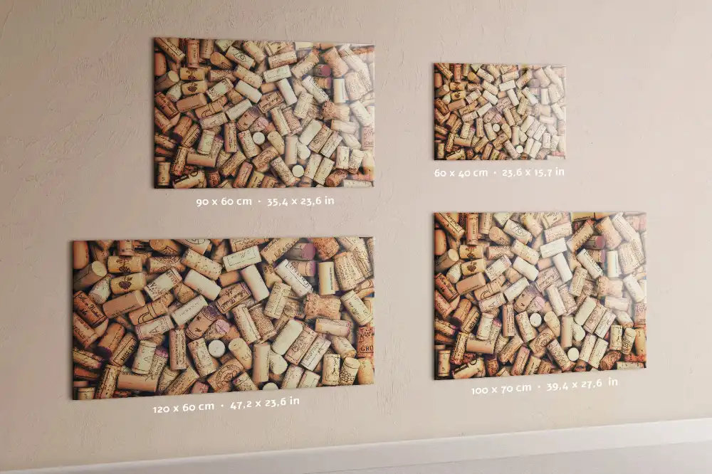 Tableau aimanté décoratif pour bouchons de bouteille