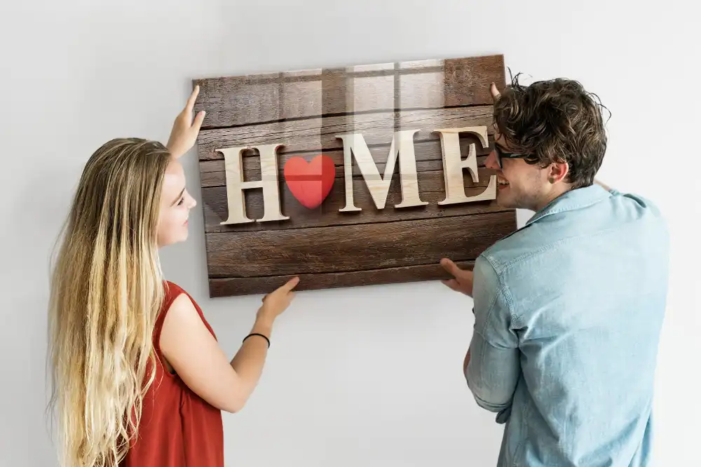 Tableau mémo magnétique en verre pour la maison