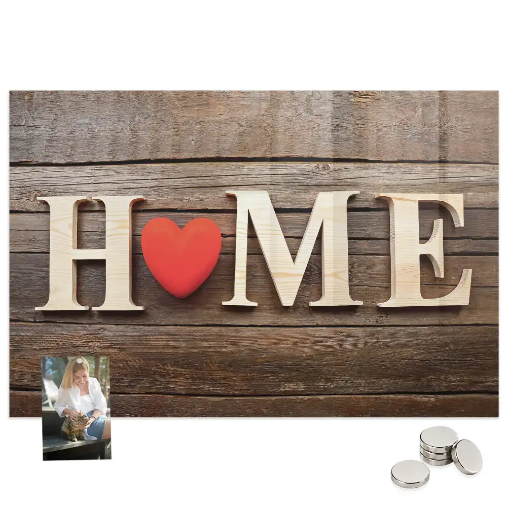 Tableau mémo magnétique en verre pour la maison
