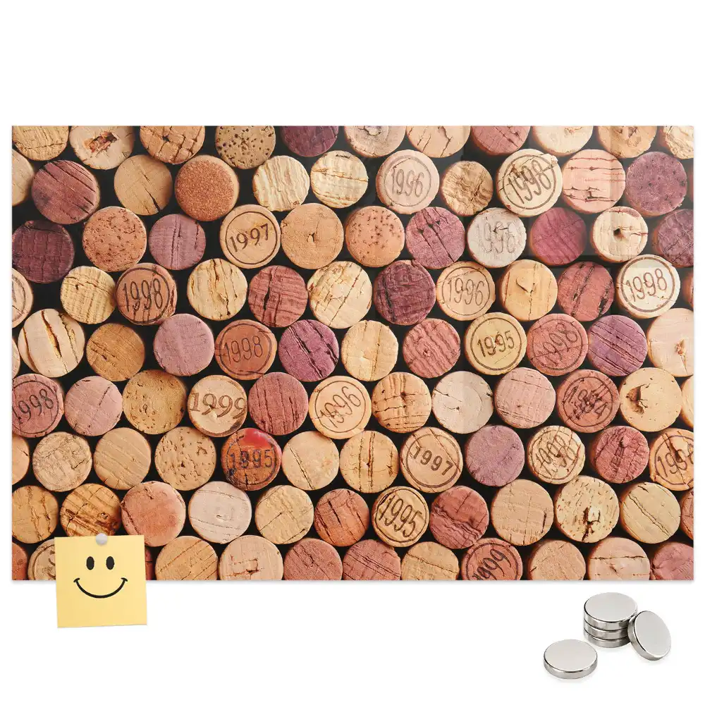 Tableau mural magnétique pour bouchons de bouteille