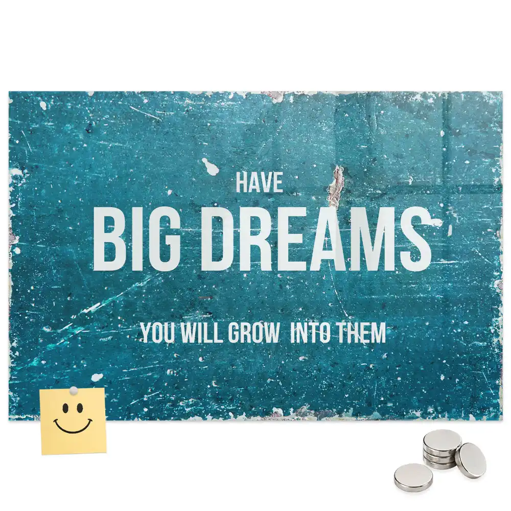 Tableau magnétique avec inscription inspirante pour magnets