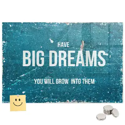 Tableau magnétique avec inscription inspirante pour magnets