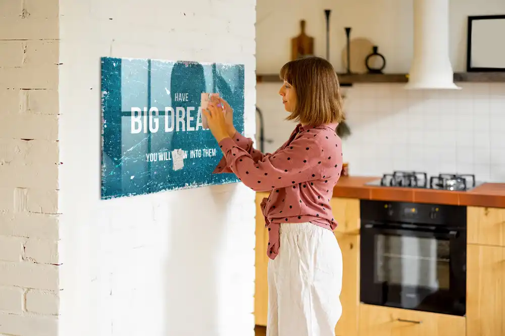Tableau magnétique avec inscription inspirante pour magnets