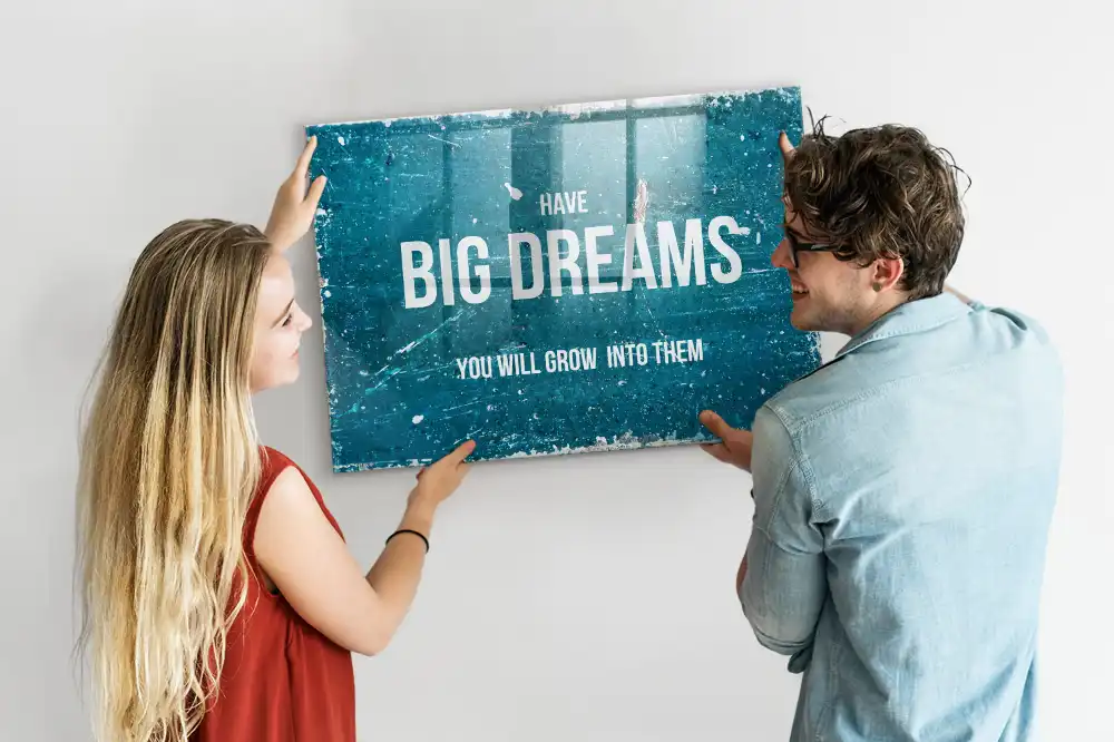 Tableau magnétique avec inscription inspirante pour magnets