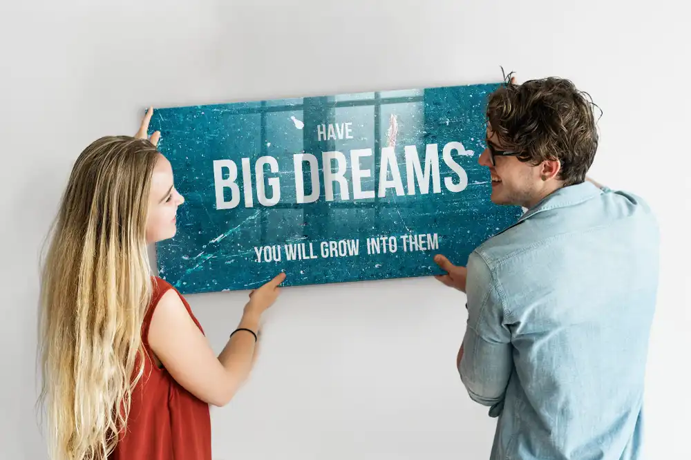 Tableau magnétique avec inscription inspirante pour magnets