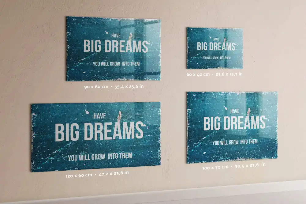 Tableau magnétique avec inscription inspirante pour magnets