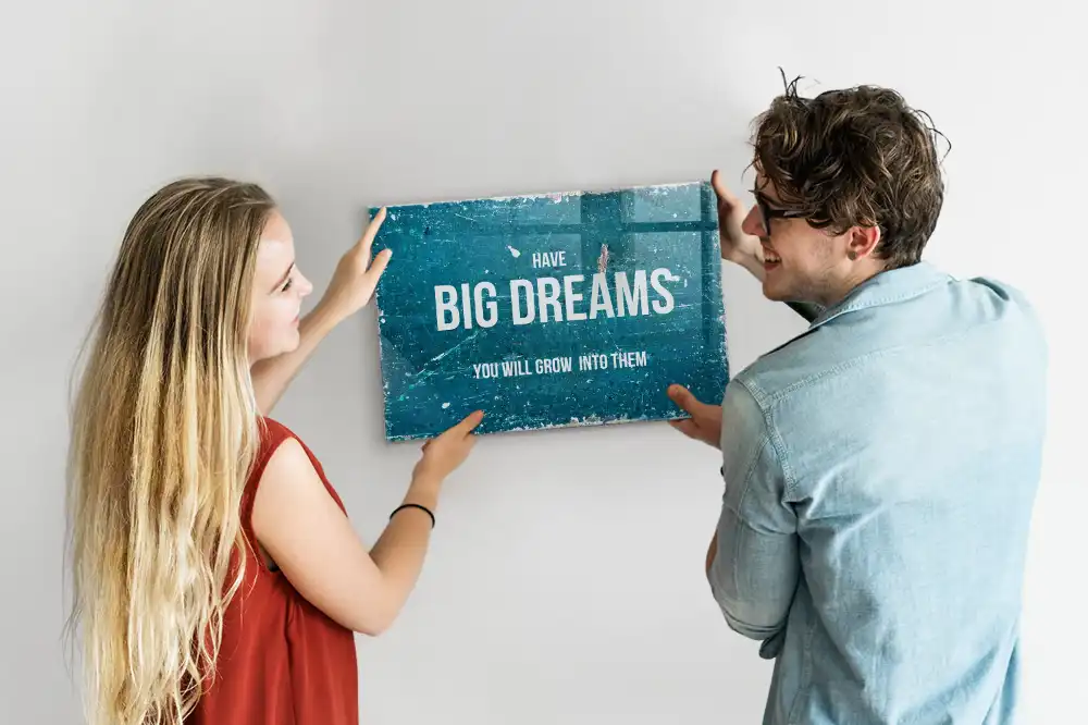 Tableau magnétique avec inscription inspirante pour magnets