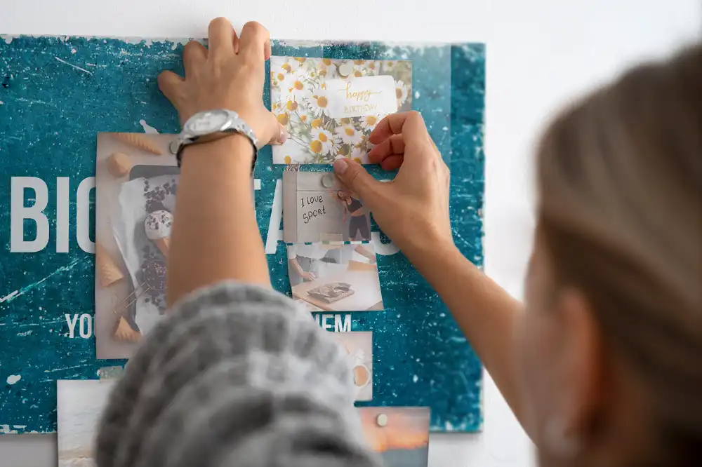 Tableau magnétique avec inscription inspirante pour magnets